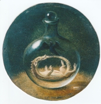 Adolf Absolon's painting Alchymistické zátiší (Alchemical Still Life, 1980)
