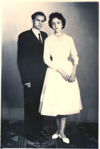 Ihor Kalynets and Iryna Stasiv-Kalynets, March 1961, Lviv. Wedding photo
