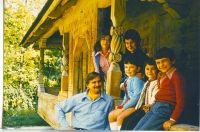 In the Shevchenkivskyi Hai, September 1979, Ihor Kalynets, above: daughter Dzvinka Kalynets, brother Mariia Kalynets, children: goddaughter Roksoliana Lemyk, nephews Nazar and Markian Kalynets.