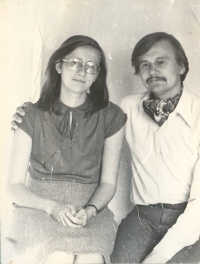 Ihor Kalynets with his daughter Dzvinka, 1979. Lviv. 