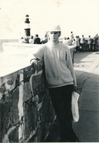 Jakub Ruml next to the Baltic sea in 1973