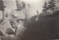 Vladislav Veselý with his mother, in the 1950s