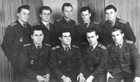 Otto Ševčík (far left, bottom row), probably 1952