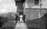Witness´s grandparents Anežka and František Božoň at their house / Staré Hamry / 1940s