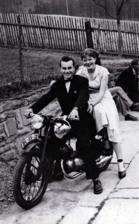 Jarmila Valášková with her husband / 1950s