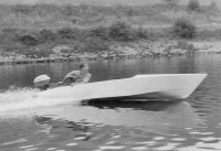 The first boat the witness built, 1975