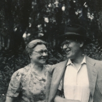 Milada and Václava Fechtner after Václav's return from communist prison, around 1953