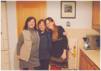 His wife Iva with daughters Iva (on the left) and Jana (on the right)
