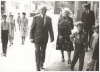 Golden wedding anniversary of parents Josef and Božena Diviš, 1980