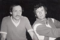 Jiří Čechák s německým trenérem, 1984