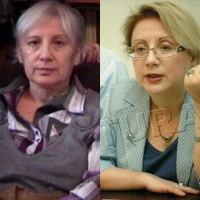 Leyla before the arrest (on the right in 2013) and after (on left in December 2015)