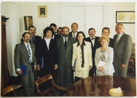 1991 - Democratic deputy of the Lviv City Council. Andrij Pavlyshyn, 4th from the right