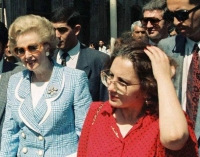 Leyla with Margaret Thatcher in Baku on 7 September 1992