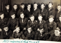 Bartoloměj Černý (back row, third from left). 1949