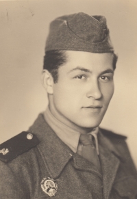 Viliam Otiepka in the military service, 1956