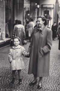 Jindřiška Kolocová with her son Jaroslav, 1950s