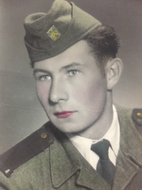Jan Soukop during military service with the PTP, 1950s