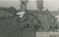 Major František Aubrecht in the saddle at the races in August 1939