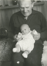 Miroslav Chromý with his grandson