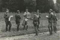 Inspection in the field, Masaryk's cottage September 29, 1938, photo studio Žamberk