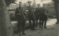 Pre-war photograph, in the center Major Franjo Aubrecht
