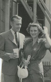 Rudolf Vařečka s manželkou Milenou, rozenou Aubrechtovou