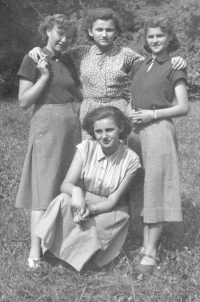 With classmates from the grammar school in Galanta, early 1950s