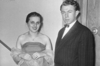 With her husband Josef Rudolf, 1955