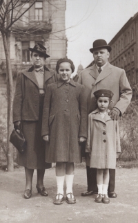 Parents with daughters Margita and Gabriela, early 1940s