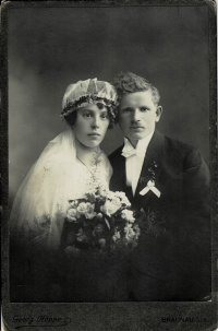 Her parents' wedding photograph, 1922