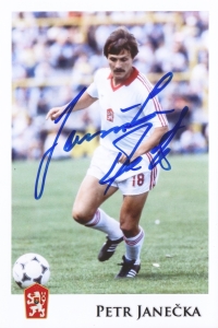 Petr Janečka in the national team jersey at the beginning of the 1980s