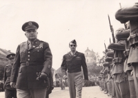 American army in Přeštice, 1945