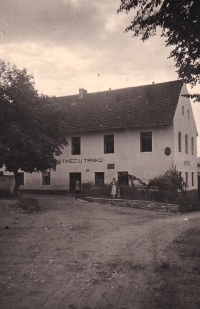 M. Bartoš's grandpa's pub in Strašín in Šumava, 1930s