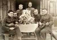 Jana Černá's grandfather on mother's side (second from left) served in the army during the WWI