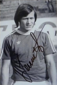 During a first league match in the Zbrojovka Brno jersey in the late 1970s