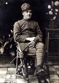 Jana Černá's  grandfather on father's side wearing the Austrian-Hungarian army uniform. 1918