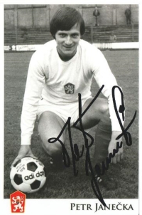 Petr Janečka in the national team jersey at the end of the 1970s