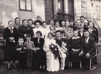 Marriage of Renáta Kuczerová to Jindřich Plášek in Karviná, 1954