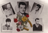 Renáta Plášková with brothers and father, end of 1948