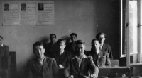 Milan Růžička (second row on the left) in a secondary grammar school class in Liberec / around 1947