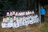 Ladislav Míka and his collection of race numbers until 44th year of the race 
