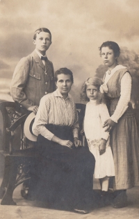 Uncle Ladislav, grandmother Anna, mother Ludmila and aunt Marie