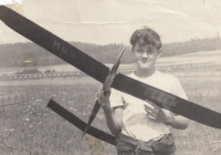 With the Moravan glider at the National Championship in Zruč nad Sázavou, 1952