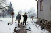 Jiří Sova and his lifelong hobby - skiing, 1975