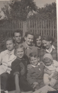 The Křemenák and Mikulecký families in the 1950s.