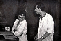Václav Kaňka with colleague Eva Vítová (1961)