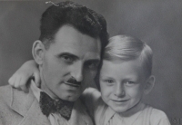Rudolf Vévoda with father Rudolf, 1941