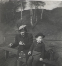 Zdeněk and his mom, Marie Frimlová, in Trutnov