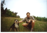 Ladislav Dlabal se svým psem