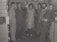 Colleagues from Zbrojovka in the 1970s (photographed by Josef Kaše)
